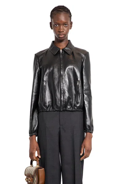 Gucci Woman Black Jackets In Black
