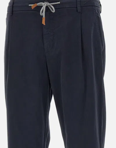 Shop Eleventy Trousers In Blue