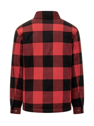 Woolrich Checked Button-up Long Sleeved Shirt In Red
