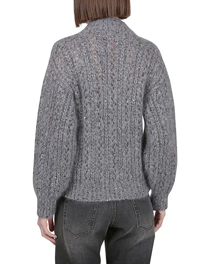 Shop Eleventy Sweaters In Smoke Melange Gray