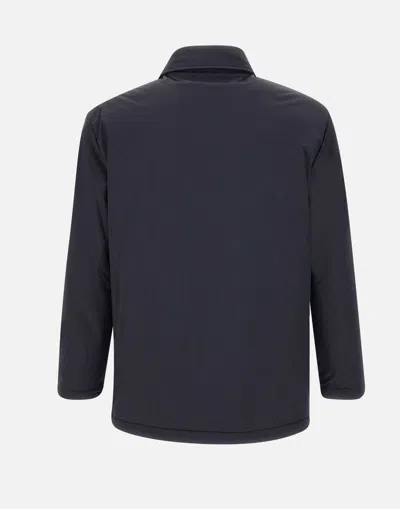 Kiton Overshirt Padded Long Sleeves In Blue