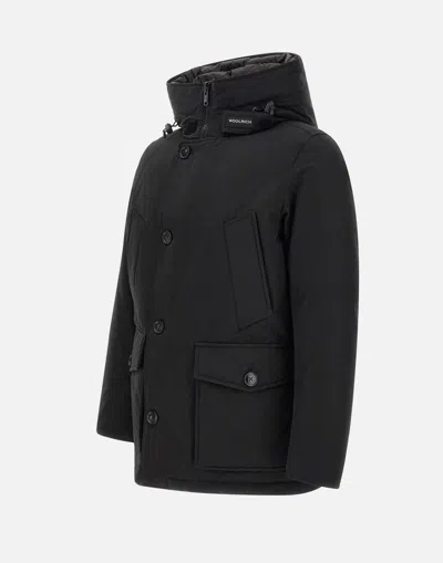 Woolrich Arctic Anorak In Ramar Cloth In Black