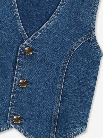 Dl1961 Girls Zizi Denim Waistocoat In Blue