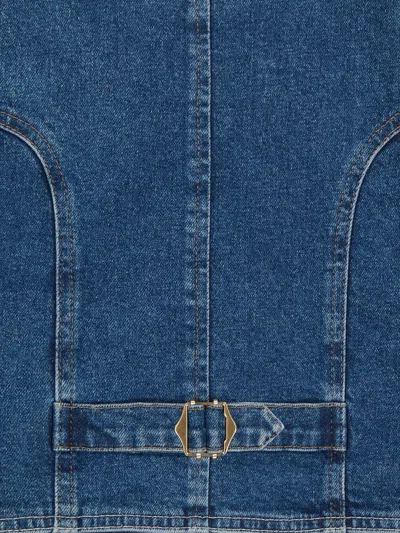 Dl1961 Girls Zizi Denim Waistocoat In Blue
