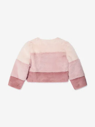 Patachou Faux-fur Jacket In Multicoloured