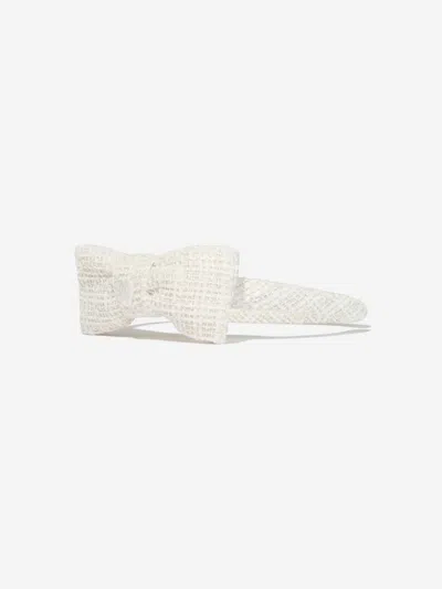 Patachou Girls Special Occasion Bow Headband In White
