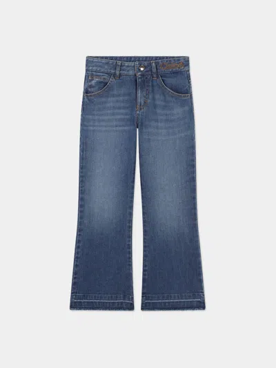 Chloé Patchwork Stretch-cotton Jeans In Blue