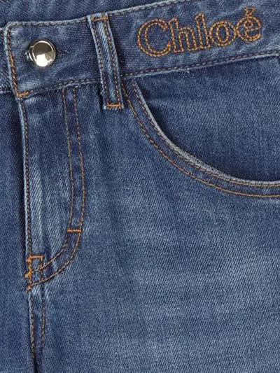 Chloé Patchwork Stretch-cotton Jeans In Blue