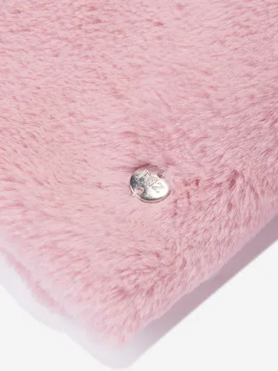 Paz Rodriguez Girls Faux Fur Coat In Pink
