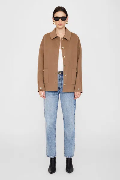 Anine Bing Luca Jacket In Camel Cashmere Blend In Camel
