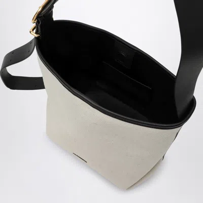 Jil Sander Canvas Tote Bag With Adjustable Strap And Contrast Trim