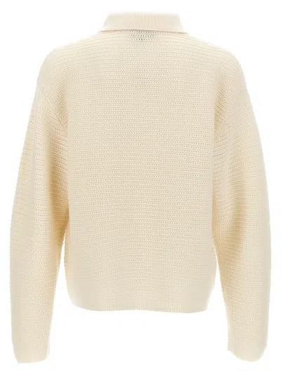 Purple Logo Embroidery Sweater In Neutral