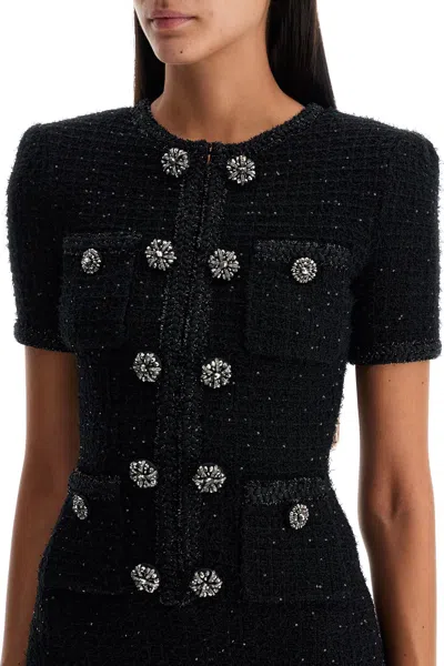 Shop Self-portrait Self Portrait 'mini Bouclã© Dress With Sequins And Jewel