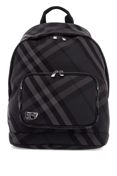 Shop Burberry A\n\ngrid Backpack S In Grey