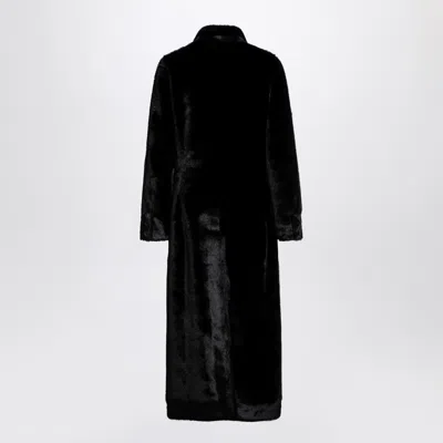 Swd By S.w.o.r.d. Black Long Faux Fur Coat