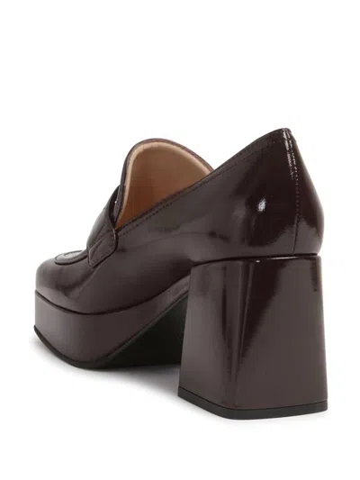 Gianvito Rossi Rouen Platform Penny Loafers In Brown