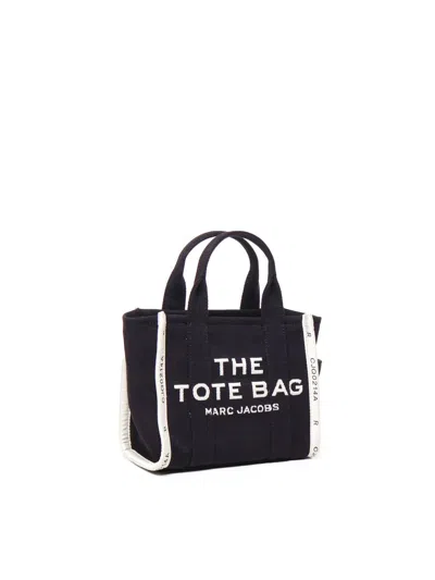Marc Jacobs The Small Logo Jacquard Tote Bag In Black
