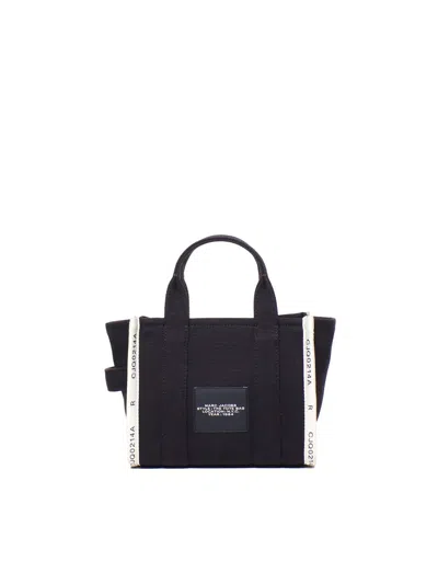 Marc Jacobs The Small Logo Jacquard Tote Bag In Black