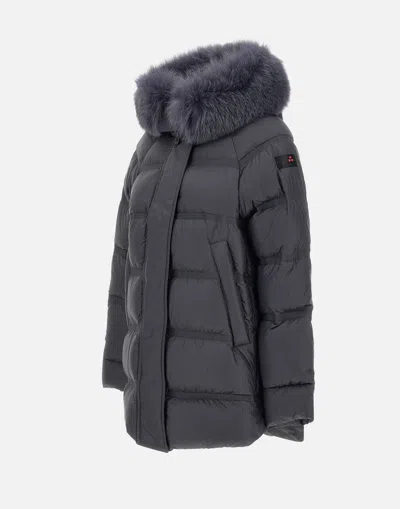 Peuterey Takan Down Jacket In Black In Grey