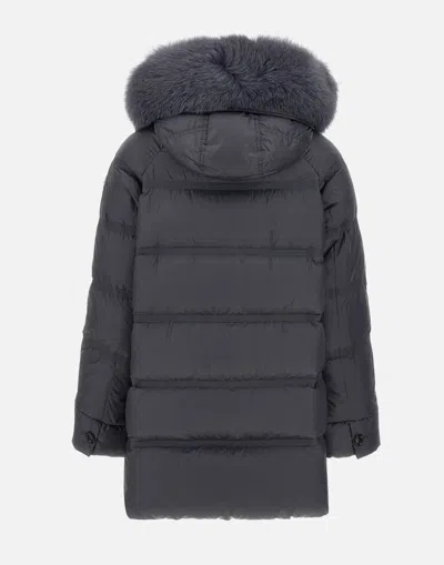 Peuterey Takan Down Jacket In Black In Grey