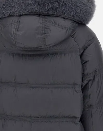 Peuterey Takan Down Jacket In Black In Grey