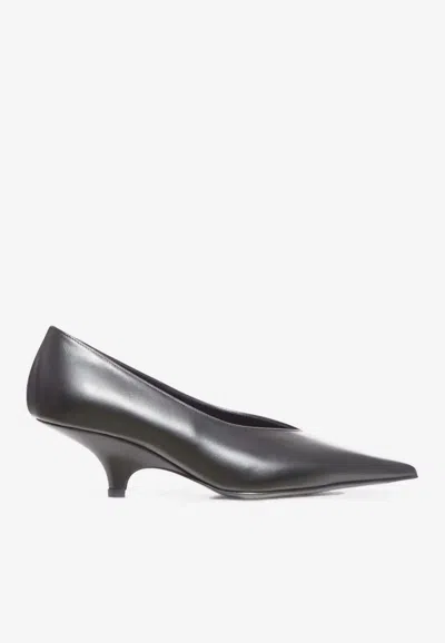 Shop Totême 55 Pointed-toe Pumps In Black