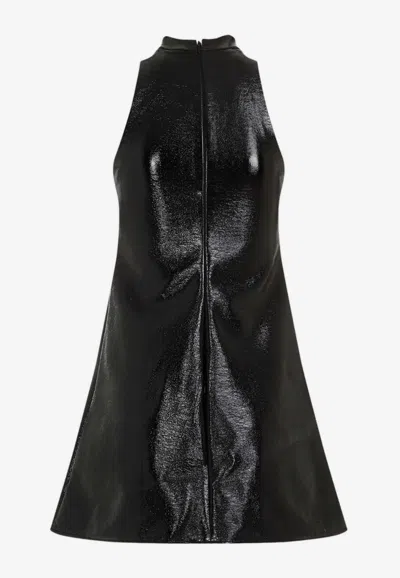 Courrèges Courreges 2 Pockets Vinyl A-line Dress Women In Black