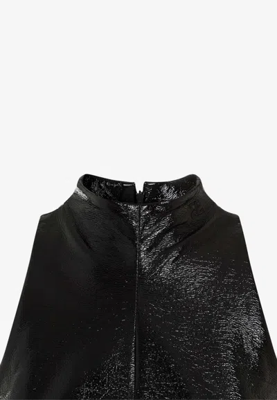 Courrèges Courreges 2 Pockets Vinyl A-line Dress Women In Black