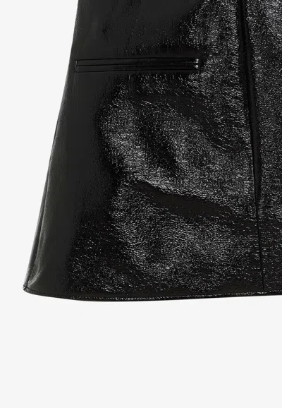 Courrèges Courreges 2 Pockets Vinyl A-line Dress Women In Black