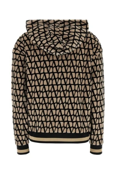 Valentino Iconographer Canvas Sweatshirt Hooded In Printed