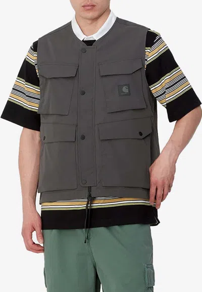 Carhartt Work In Progress Balto Water Repellent Cargo Vest In Gray