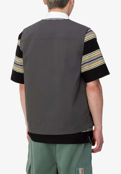 Carhartt Work In Progress Balto Water Repellent Cargo Vest In Gray