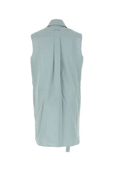 Fendi Abito In Cotone Carta Da Zucchero Donna In Blue