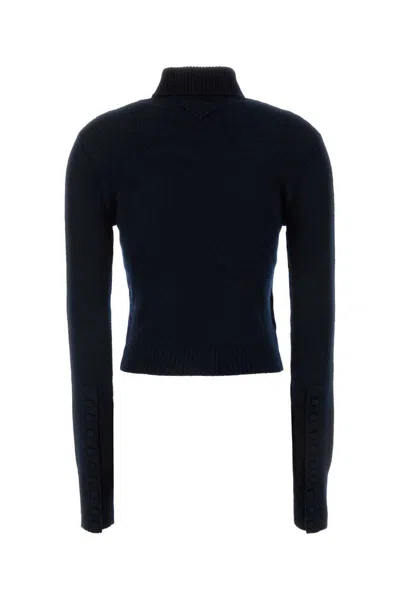 Prada Women's Midnight Cashmere Sweater In Blue