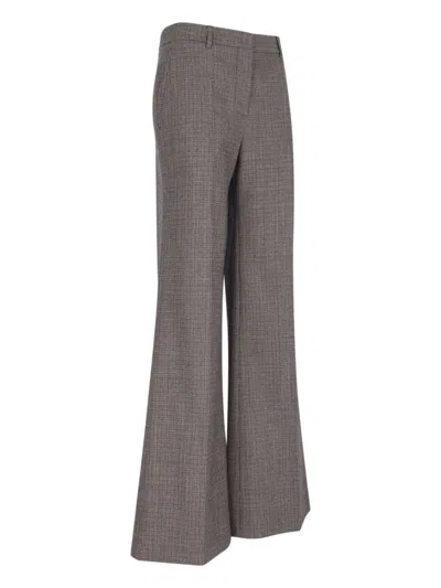 Stella Mccartney Tailored Flared Pants In Wool In Brown