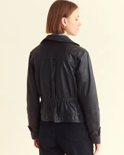 Billy Reid Leather Field Jacket In Java
