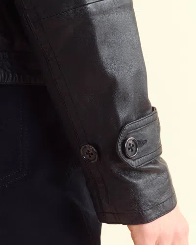 Billy Reid Leather Field Jacket In Java