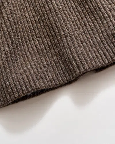 Billy Reid Straight Rib Sweater Skirt In Heathered Mink