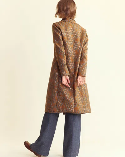 Billy Reid Tailored Jacquard Crombie In Multi