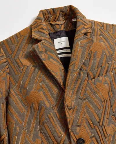 Billy Reid Tailored Jacquard Crombie In Multi