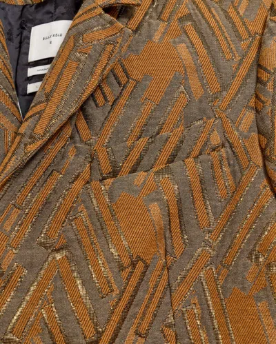 Billy Reid Tailored Jacquard Crombie In Multi