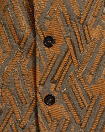 Billy Reid Tailored Jacquard Crombie In Multi