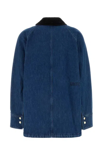Patou Long Sleeved Denim Workwear Jacket In Blue