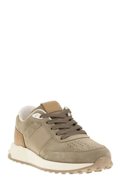 Tod's Mesh Running Sneakers In Beige