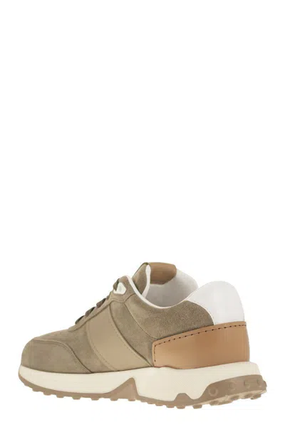 Tod's Mesh Running Sneakers In Beige