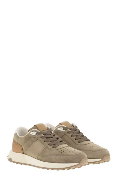 Tod's Mesh Running Sneakers In Beige