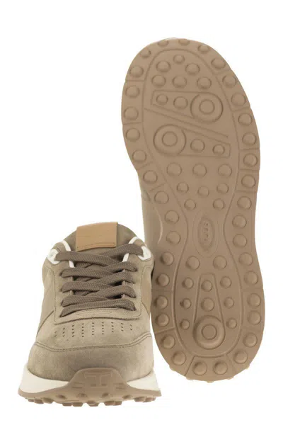 Tod's Mesh Running Sneakers In Beige