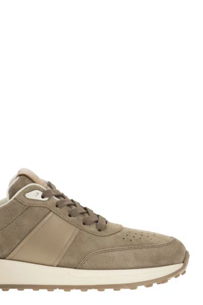 Tod's Mesh Running Sneakers In Beige