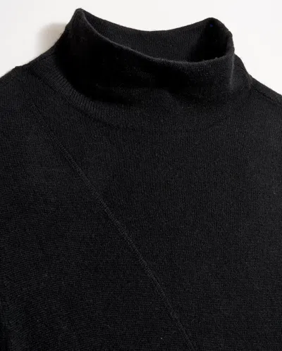 Billy Reid Wool Turtleneck Contour Sweater Dress In Black