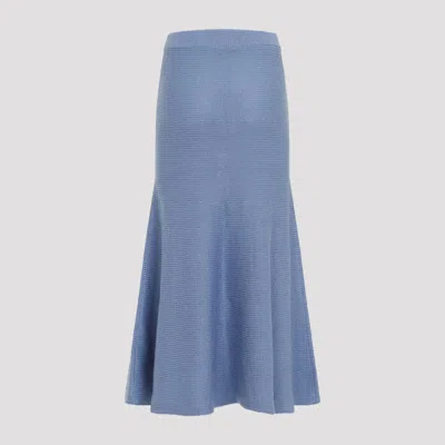 Gabriela Hearst Manni Cashmere Midi Skirt In Blue